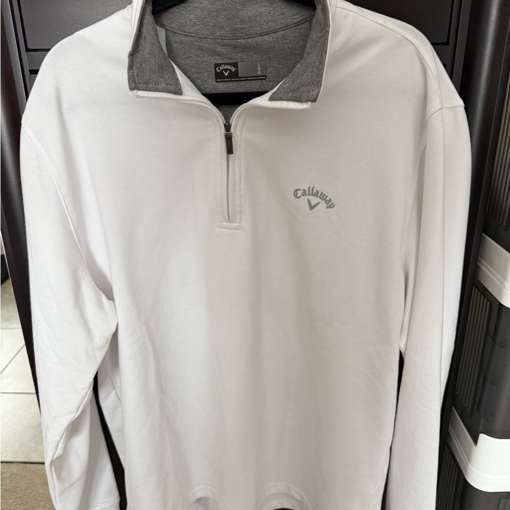 Callaway White Pullover with Gray Accents